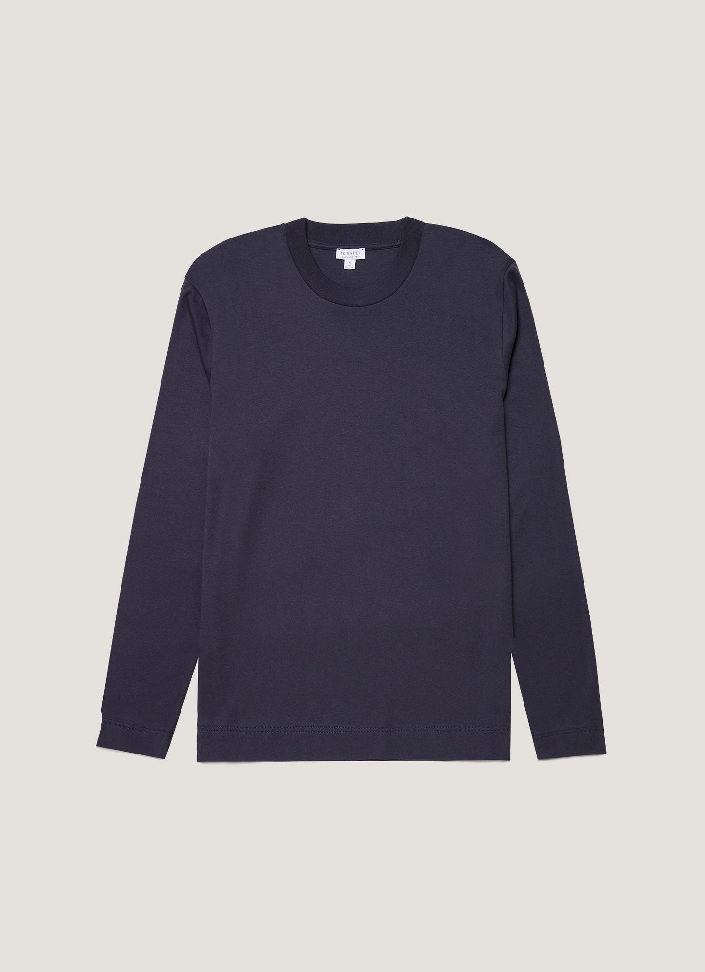 Mens Long Sleeve Heavyweight Tshirt In Navy Mtsh0182 Buaa