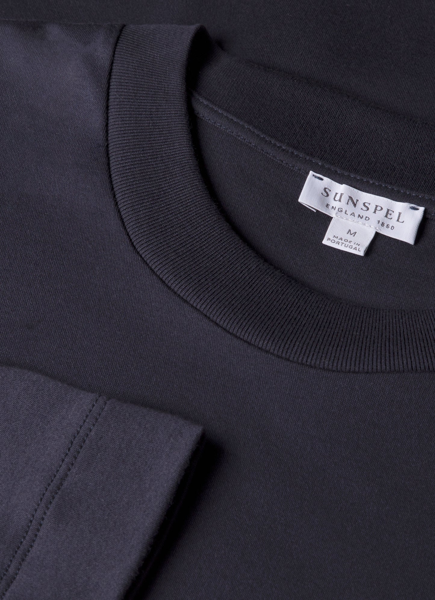 Mens Long Sleeve Heavyweight Tshirt In Navy Mtsh0182 Buaa