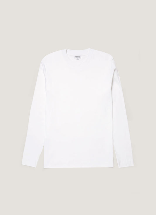 Mens Long Sleeve Heavyweight Tshirt In White Mtsh0182 Whaa