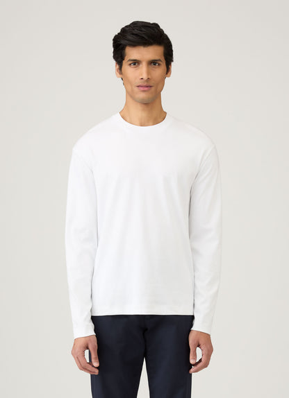 Mens Long Sleeve Heavyweight Tshirt In White Mtsh0182 Whaa