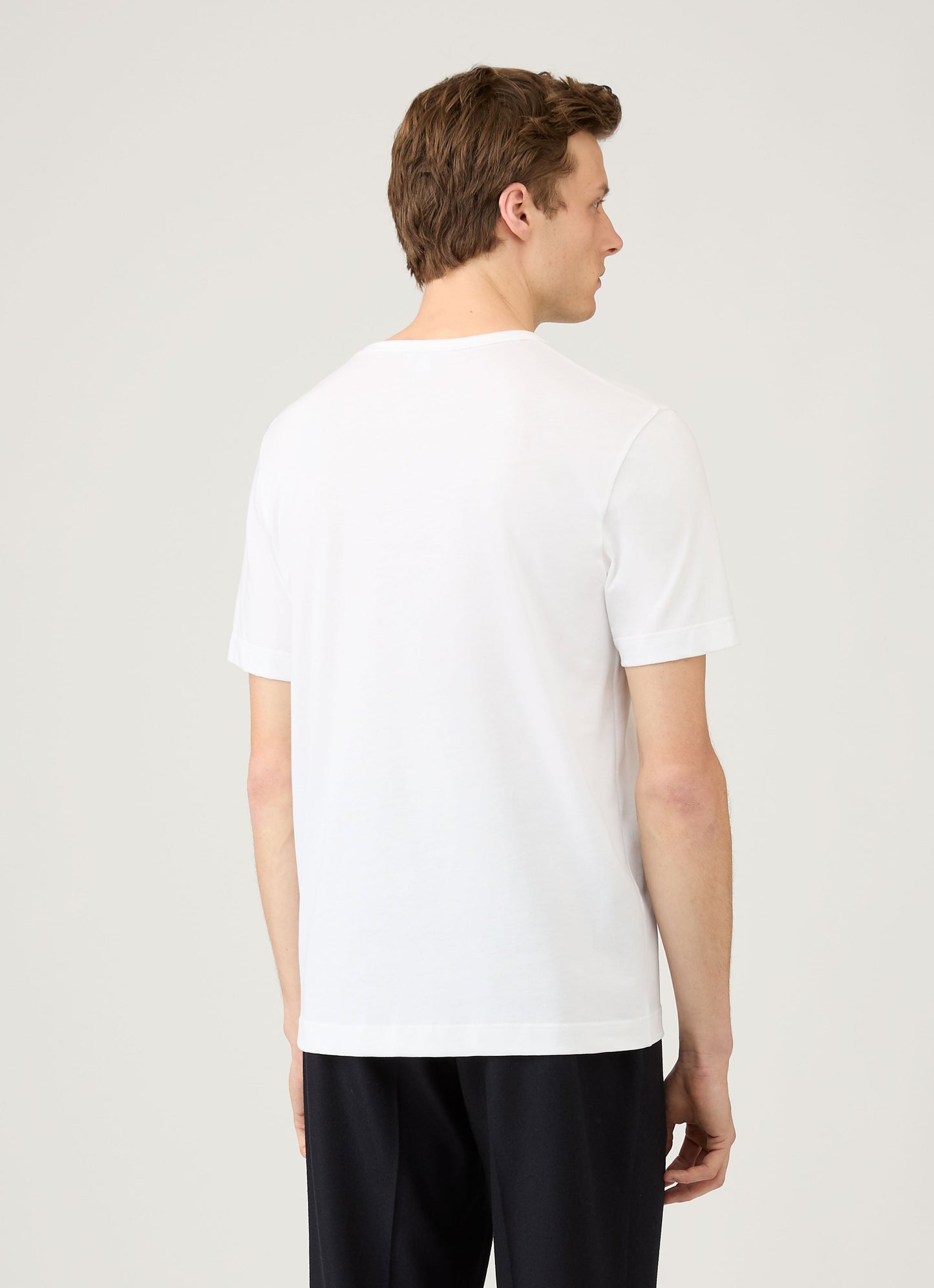 Mens Single Jersey Tshirt In White Mtsh0187 Whaa