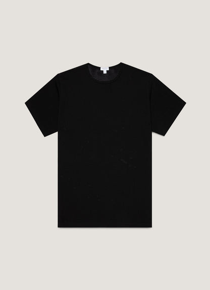 Mens Cellular Cotton Underwear Tshirt In Black Mtsh4003 Bkaa