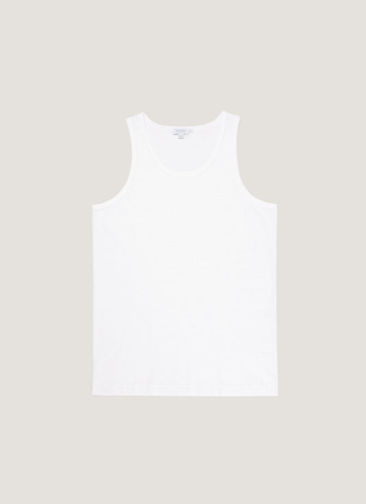 Mens Q14 Cellular Vest White