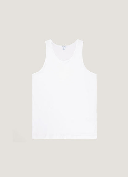 Mens Superfine Cotton Vest In White Mtsh4003 Whaa
