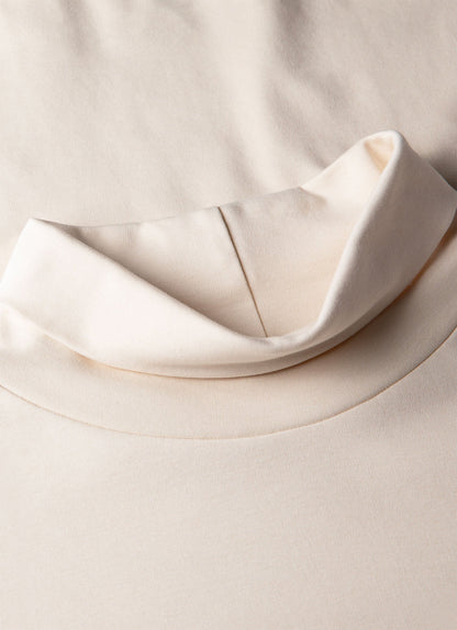 Mens Nigel Cabourn Carbon Brushed Roll Neck In Undyed Ncmtsh0185 Nuab