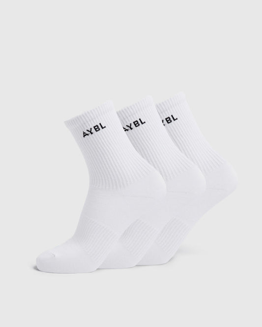 Everyday Crew Socks (3 Pack) - White