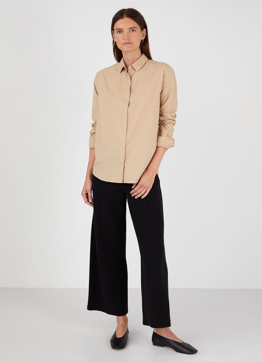 Womens Cotton Shirt In Stone