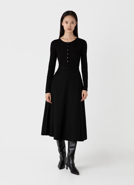 Womens A Line Skirt In Black Wskt6539 Bkaa