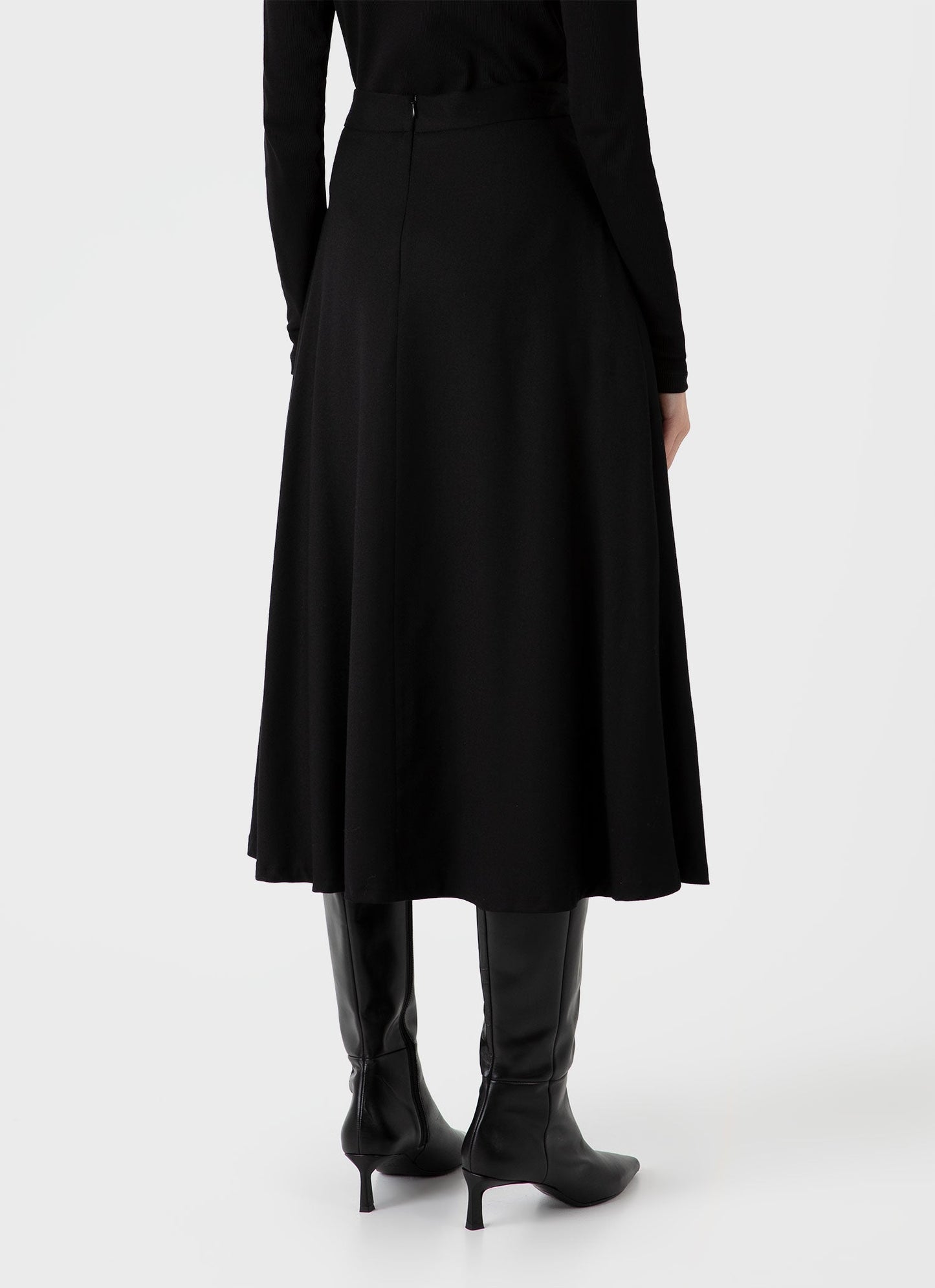 Womens A Line Skirt In Black Wskt6539 Bkaa