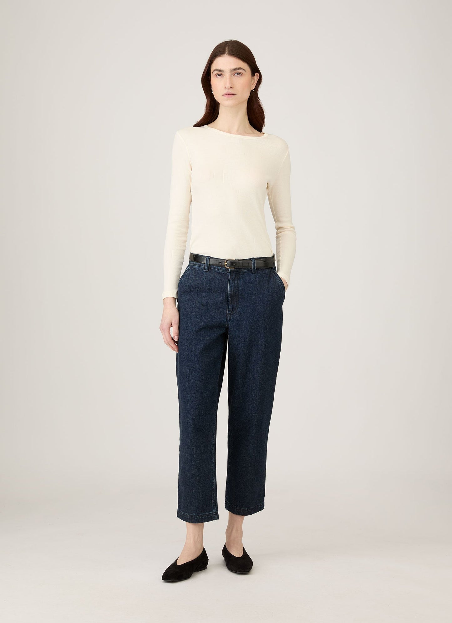Womens Denim Tapered Trouser Denim Rinse Wash