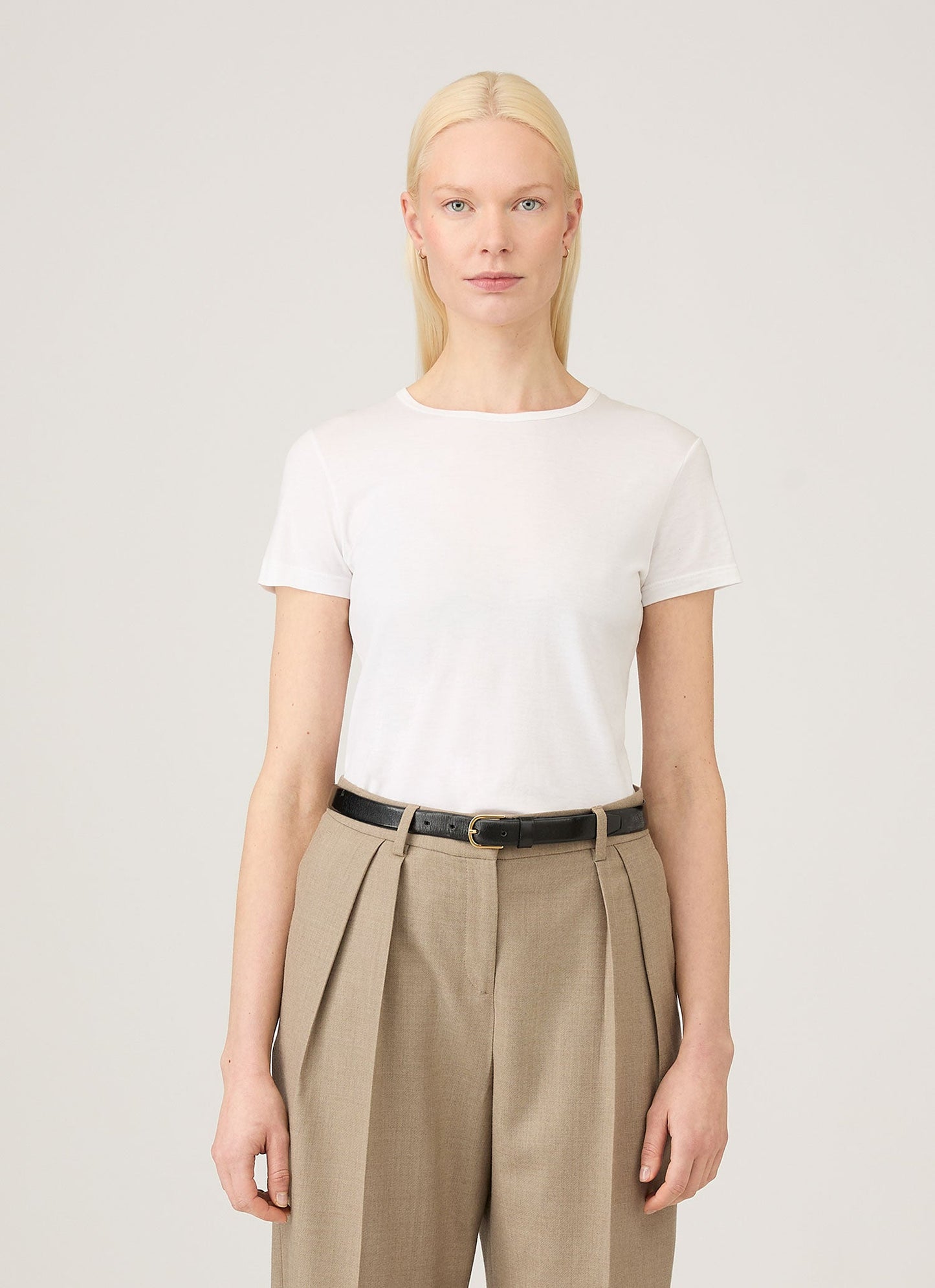 Womens Cotton T Shirt In White Wtsh0032