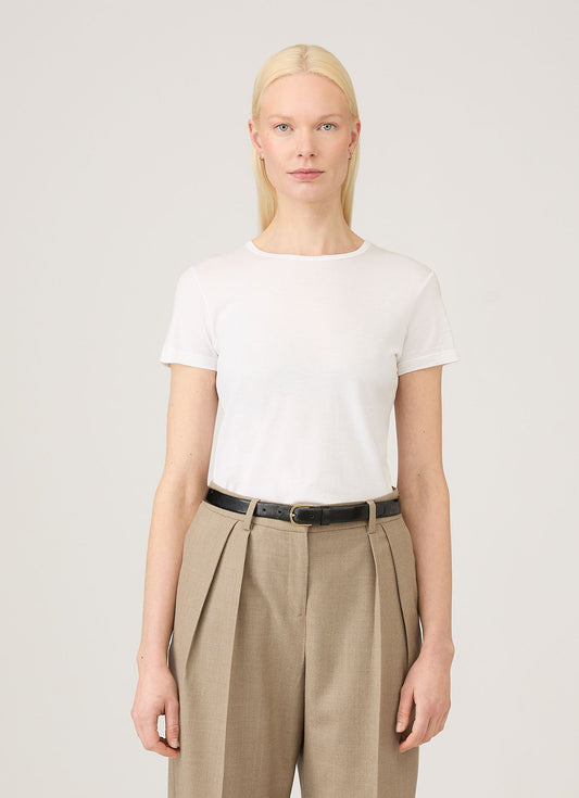 Womens Cotton T Shirt In White Wtsh0032