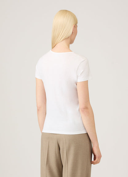 Womens Cotton T Shirt In White Wtsh0032