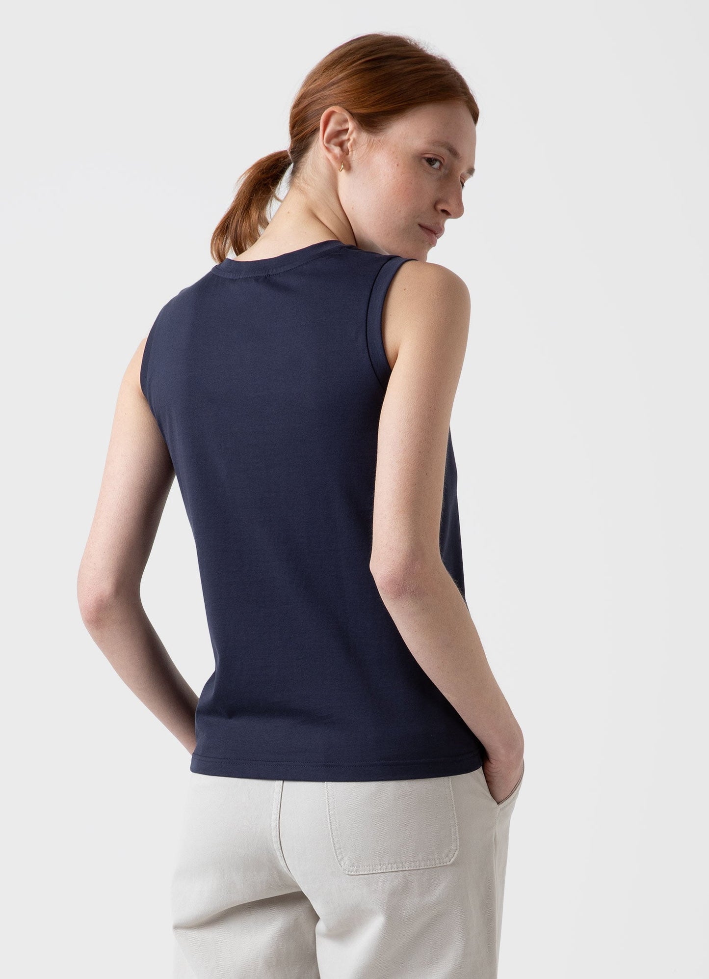 Boy Fit Tank T Shirt In Navy