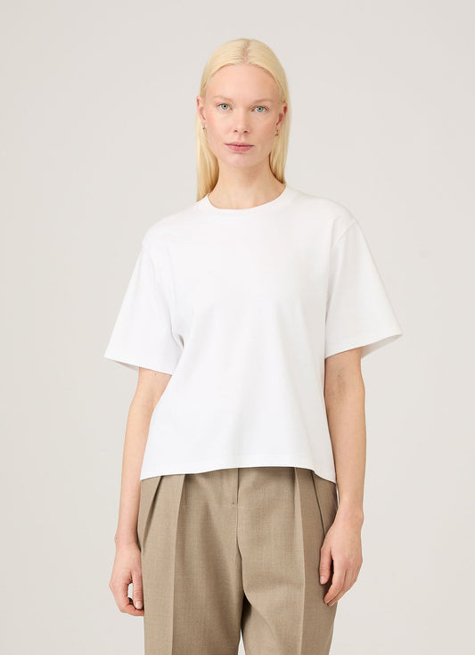 Womens Boxy Heavyweight Tshirt In White Wtsh0164 Whaa