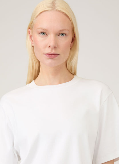 Womens Boxy Heavyweight Tshirt In White Wtsh0164 Whaa